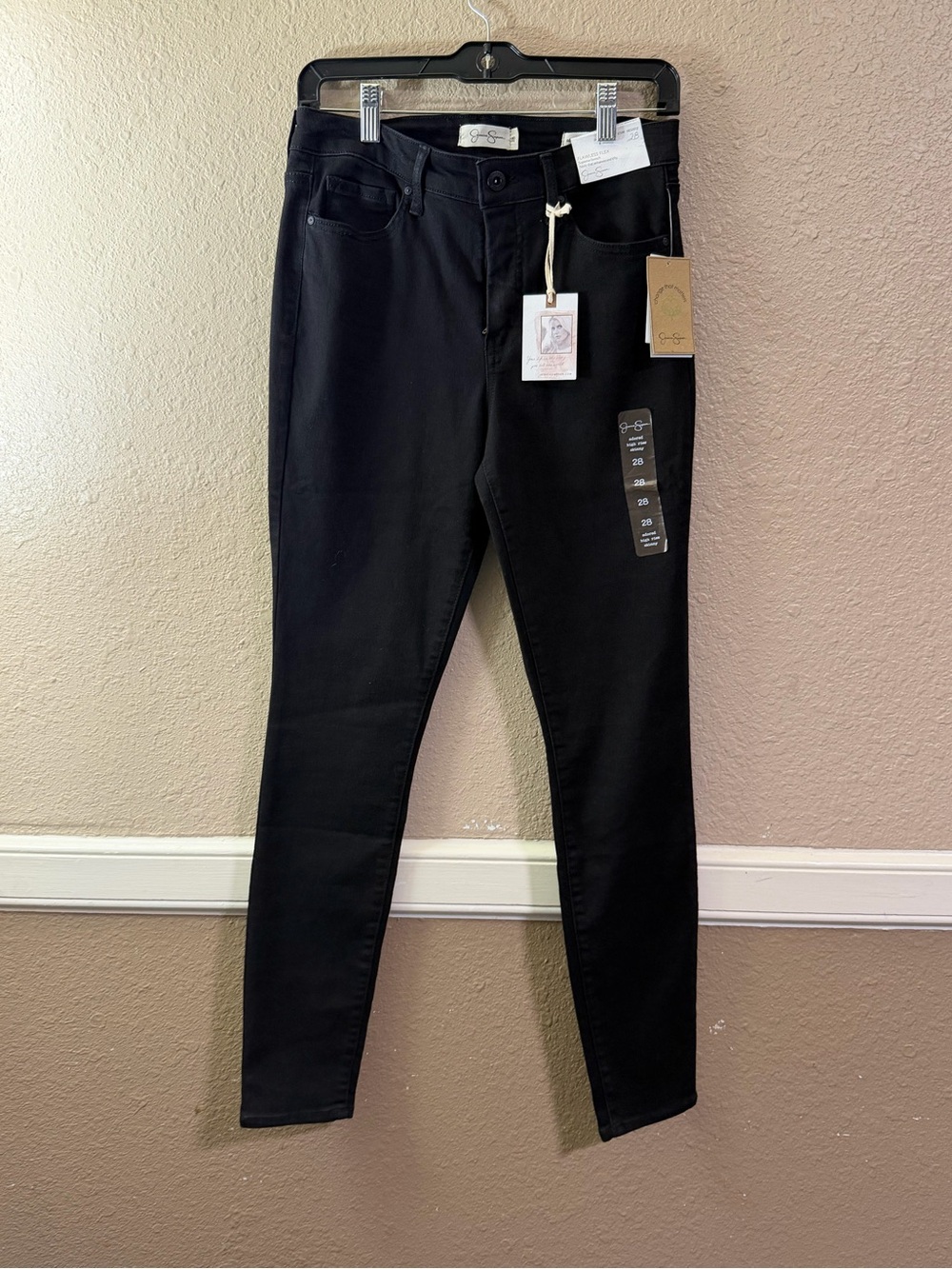 Jessica Simpson Adored High Rise Skinny Black Jeans Size 28 NWT